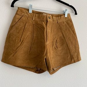 Faux suede shorts
